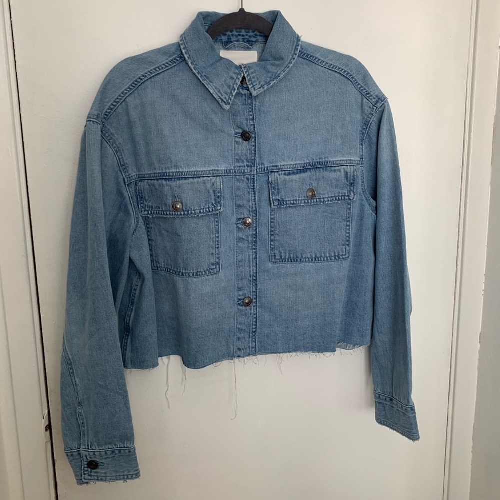 Aerie cropped denim jacket.